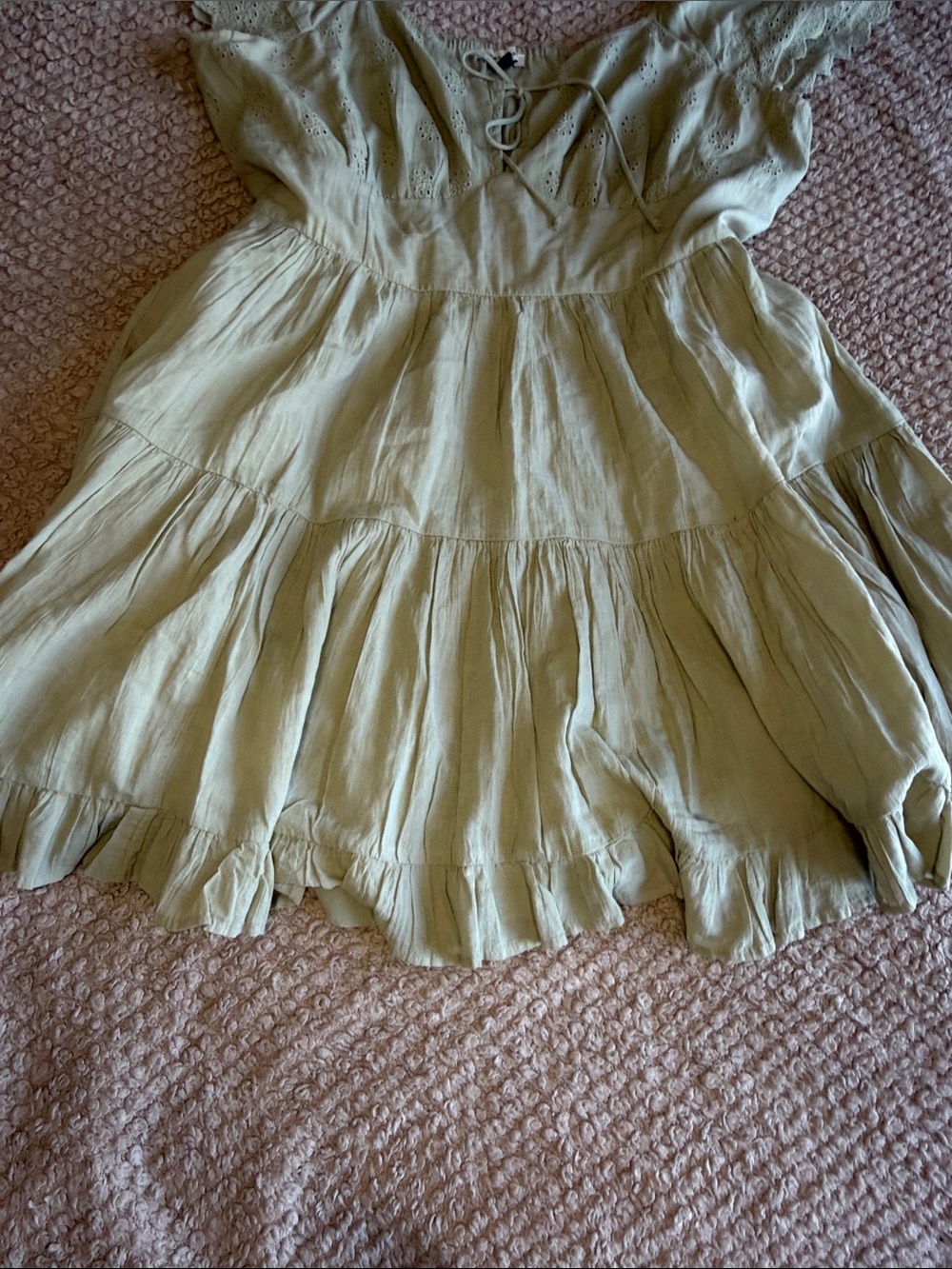 Eyelet Ruffle Sundress | American Eagle - Picture 6 of 9